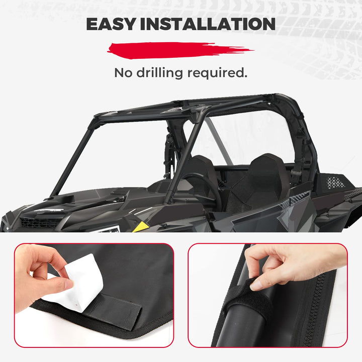 Cab Enclosures & Soft Rear Windshield for Polaris RZR XP 1000 - Kemimoto