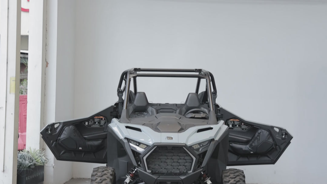 6 Q Front Door Bags with Knee Pads for 2025 Polaris RZR