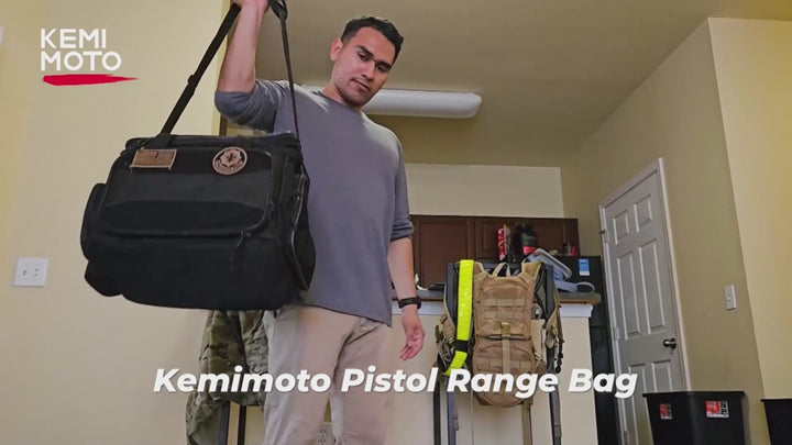 Pistol Range Bag for Shooting, Hunting, Black