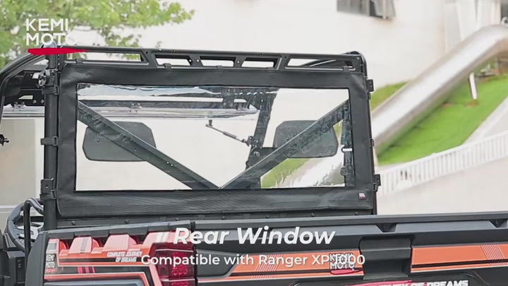 Waterproof Soft Rear Window for Ranger XP 1000/Crew, 1000/Crew, XP 900