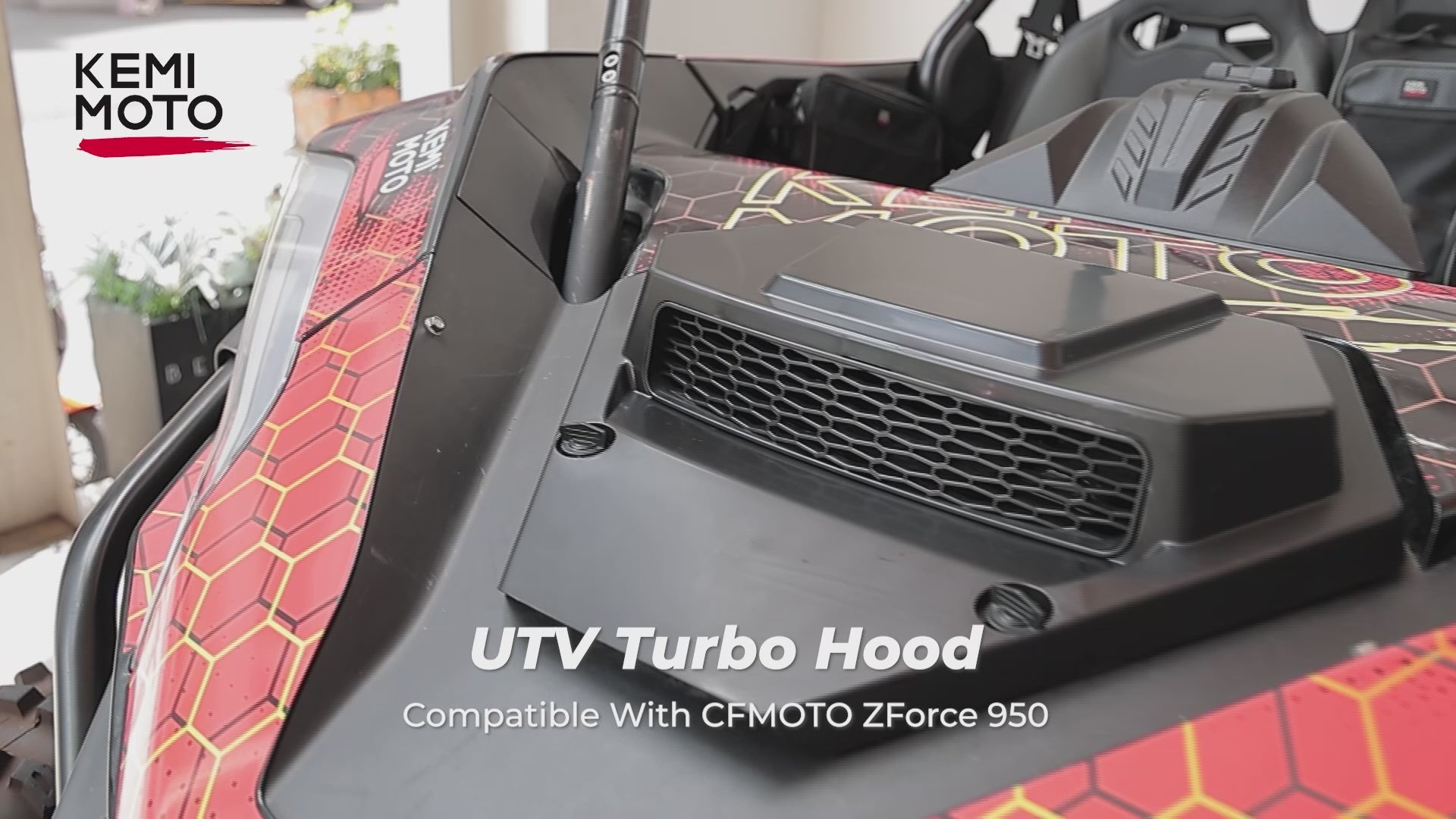 UTV Hood Scoop with Vented Mesh, Hood Covers Vent for CFMOTO ZForce 950 2020+