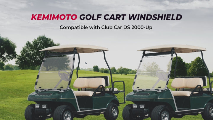 Clear Foldable Golf Cart Windshield for Club Car DS 2000+