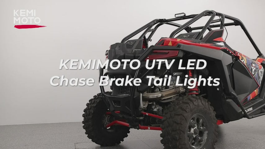 UTV Universial LED Chase Brake Tail Lights for RZR Ranger Maverick X3