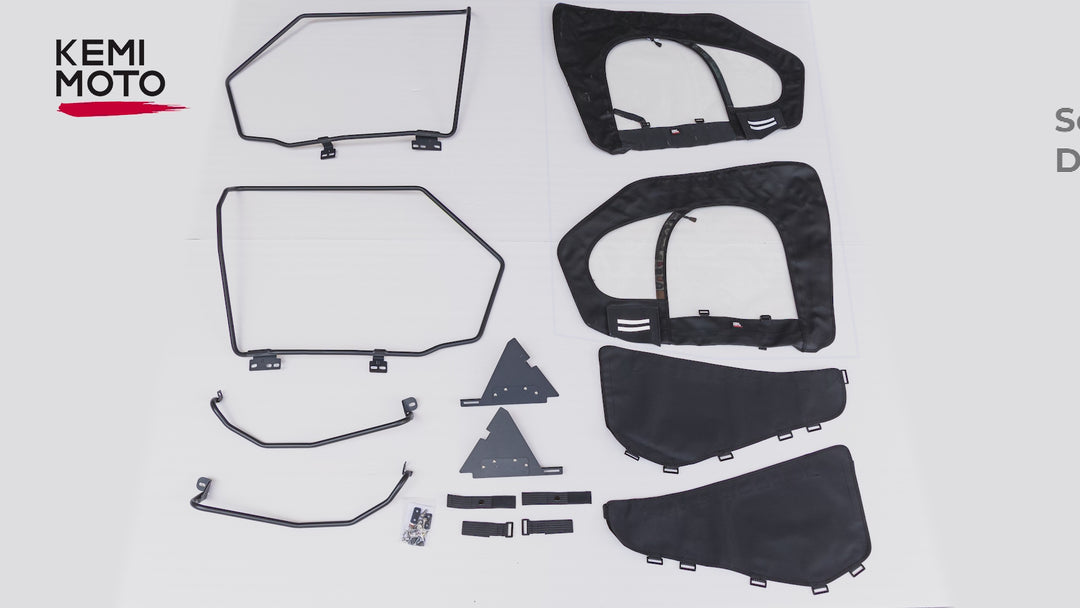 Upper Doors with Steel Frame for Polaris RZR XP 1000 / XP Turbo 2014-2023
