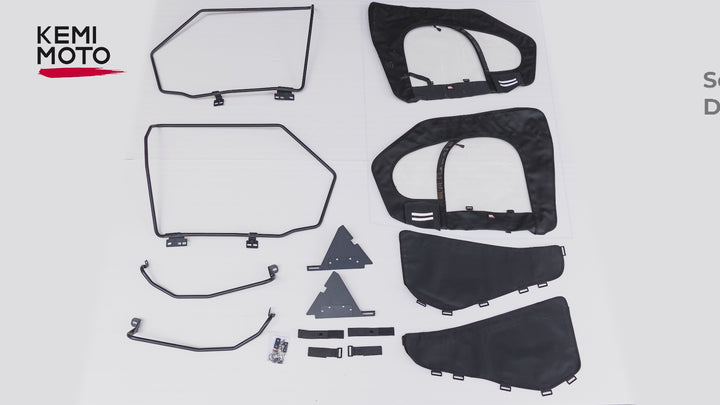 Upper Doors with Steel Frame for Polaris RZR XP 1000 / XP Turbo 2014-2023