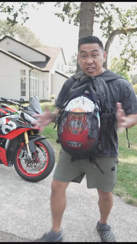 Motorcycle Helmet Backpack, 27-35L