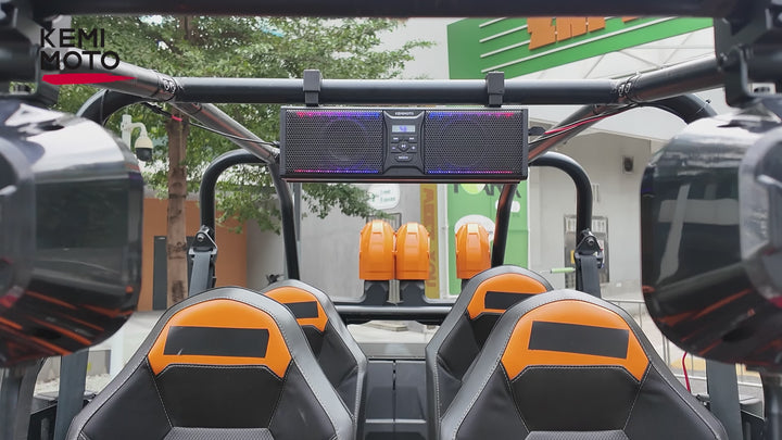 2.1CH 17" SoundBar Bluetooth For Polaris  Can am UTV/ATV Universal with RGB Lights 1''-2'' Roll Bar