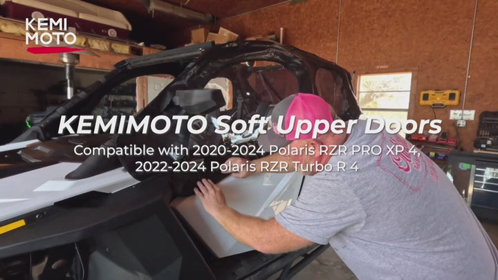 Soft Upper Door Cab Enclosure Set for Polaris RZR PRO XP 4-seat