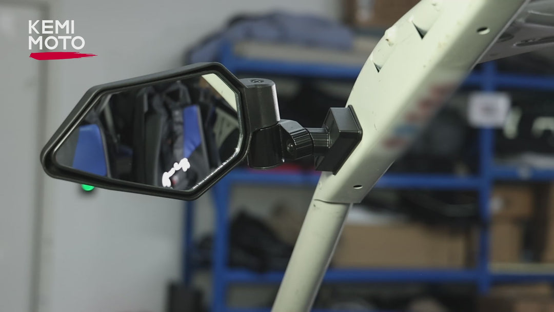 Side Mirrors with Spring-Back Auto Reset, Fit Can-Am Maverick X3 / MAX US Flag Pattern