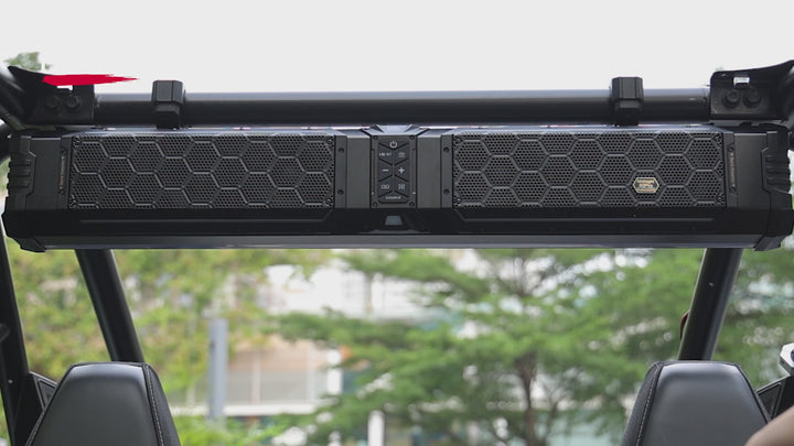 Barra de sonido UTV KEMIMOTO Midnight 80 Gen2 para Can-Am Polaris, potencia máxima de 680W, resistente al agua IP66 y cuatro radiadores pasivos