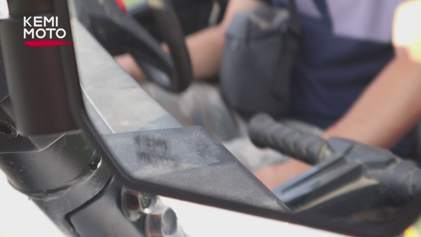 UTV Side Mirrors Fit with Windshield for 1.6"-2" Roll Bar