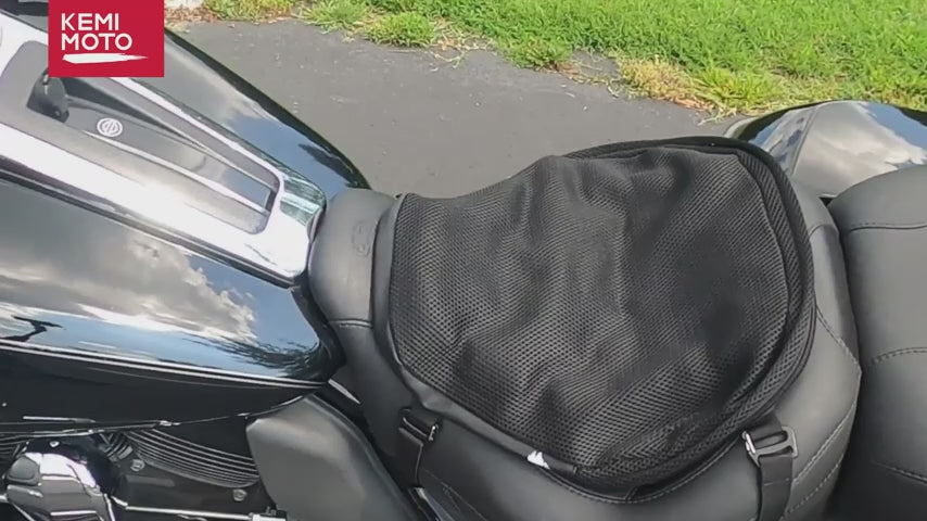 Motorcycle Seat Cushion with Mini Pump, Foldable Air Fillable 3D Air Cushion