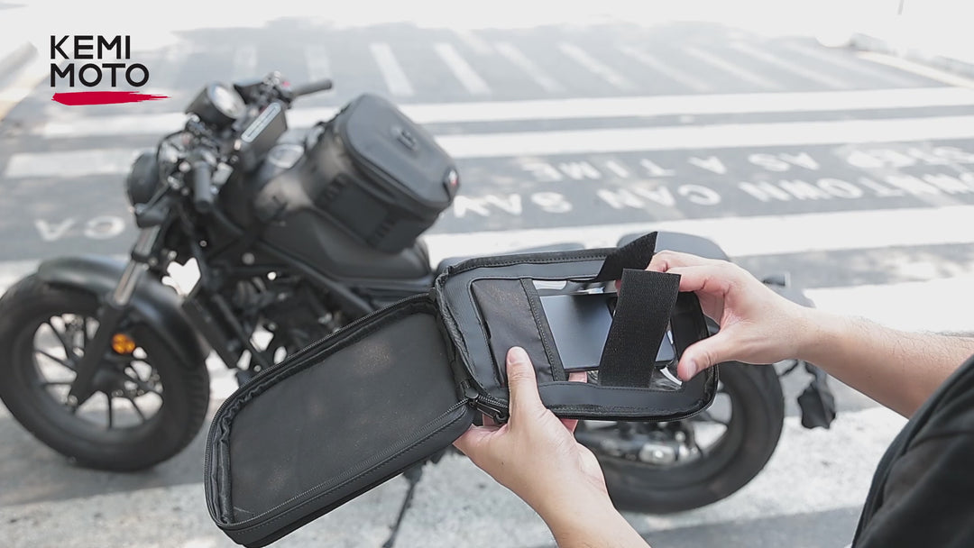 Motorcycle Tank Bag 13-16L Waterproof Hard Shell with Phone Holder