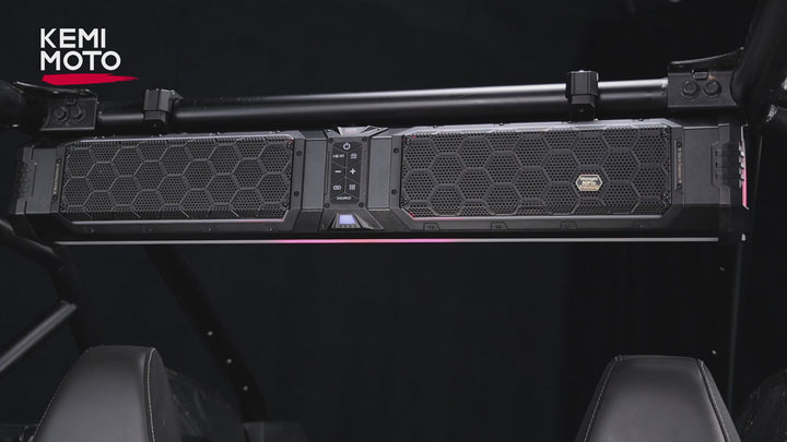 Barra de sonido UTV KEMIMOTO Midnight 80 Gen2 para Can-Am Polaris, potencia máxima de 680W, resistente al agua IP66 y cuatro radiadores pasivos