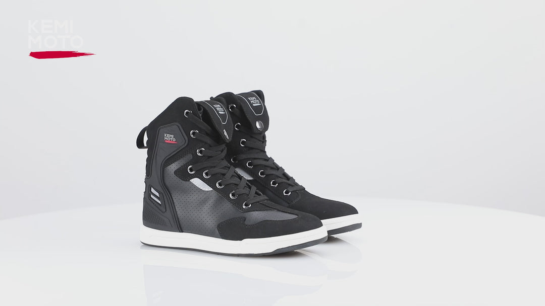 Men's Motorcycle Riding Boots Anti-Slip High Top Protective