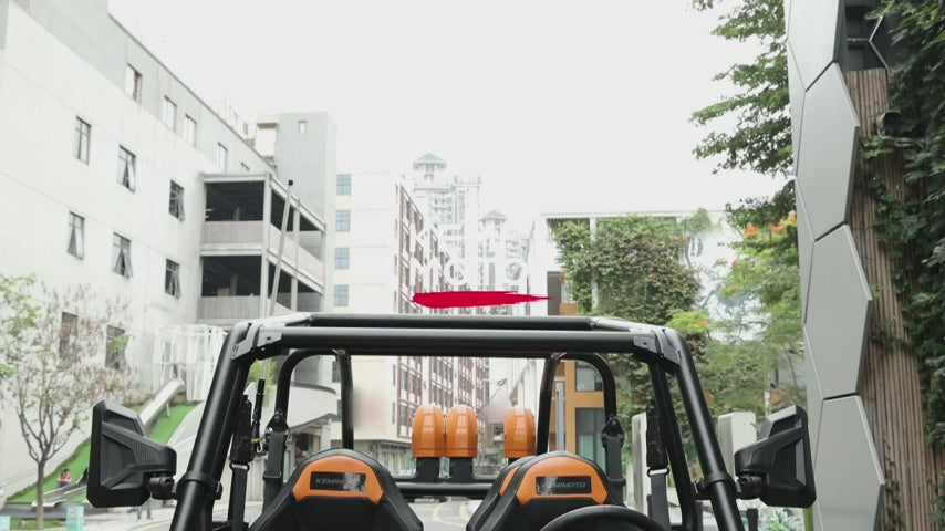 UTV Side Mirrors Fit with Windshield for 1.6"-2" Roll Bar