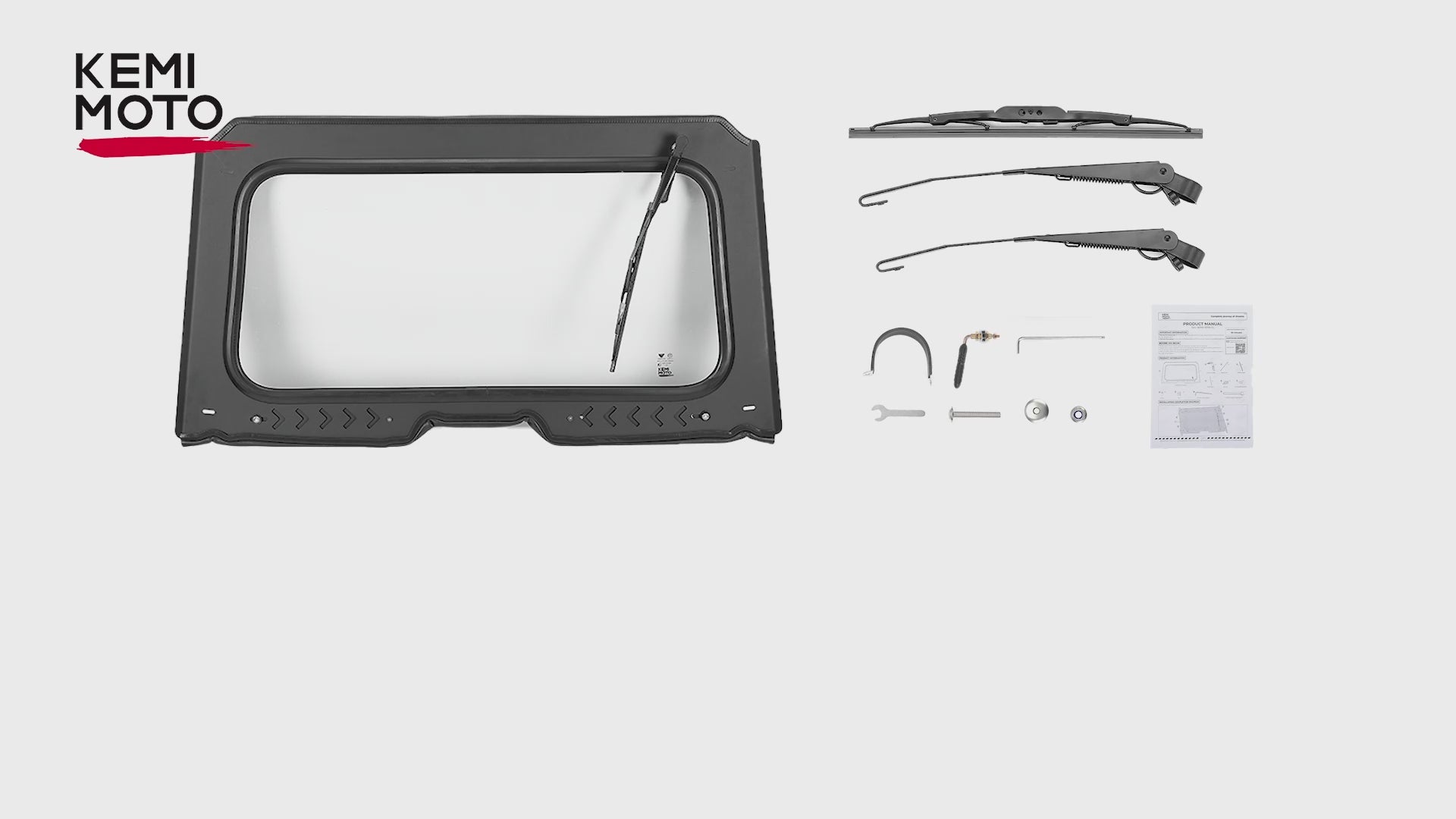 8MM Glass Windshield with Wiper for Honda Talon 1000
