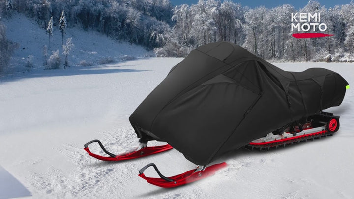Snowmobile Cover 600D Heavy-Duty Waterproof Sled Ski Cover