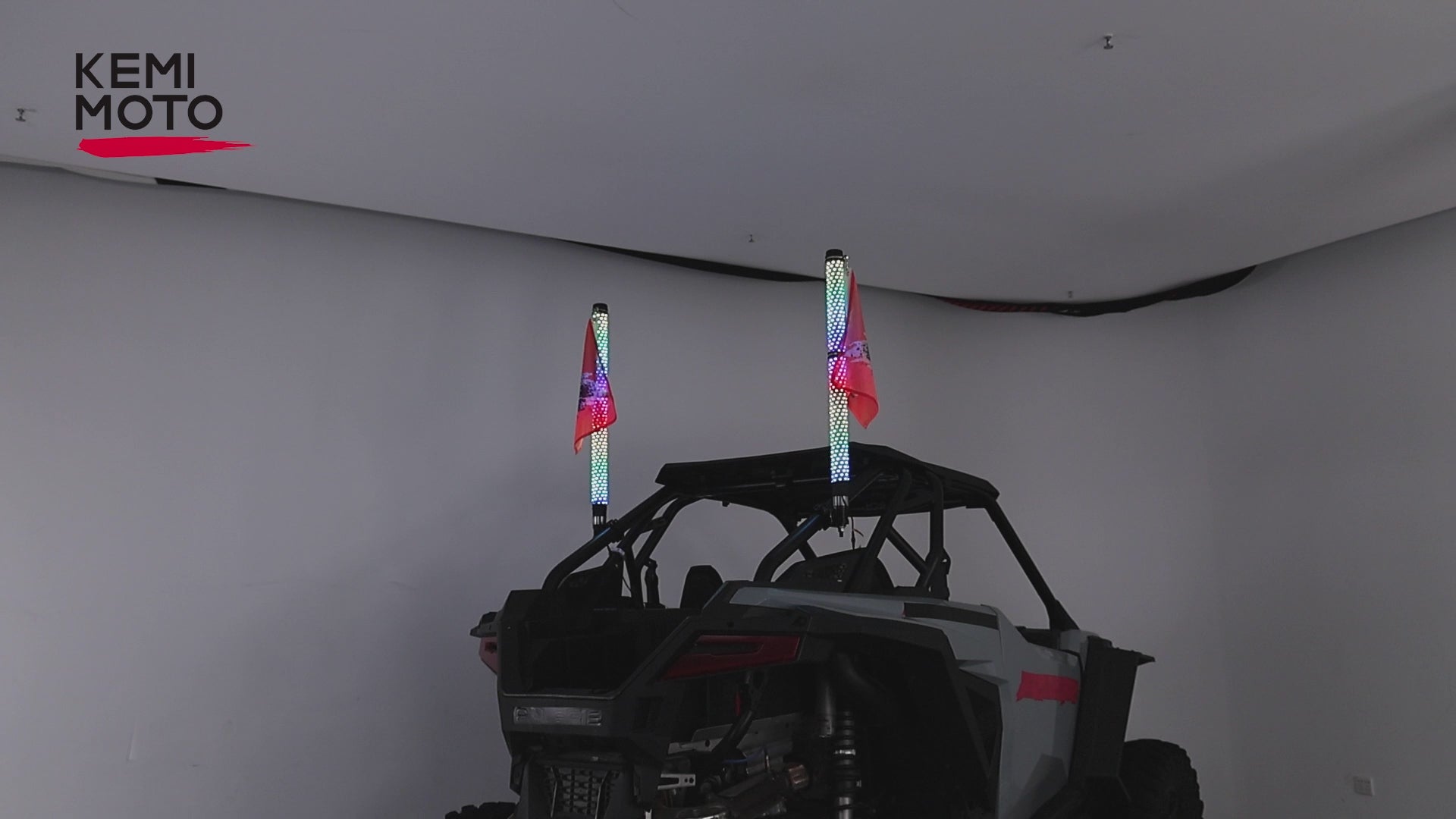 Universal 2PCS 3FT Fat Whip Lights with Turn Signal