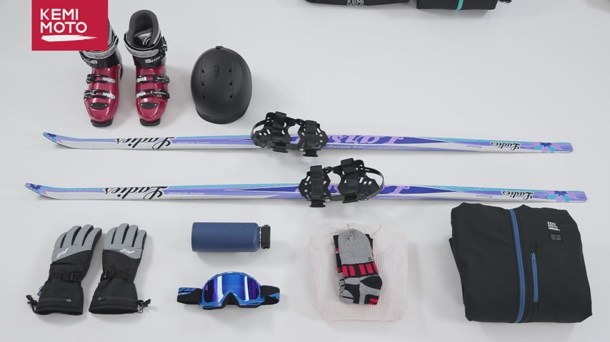 Ski Bag & Boot Bag Combo Fit Skis Up to 200cm