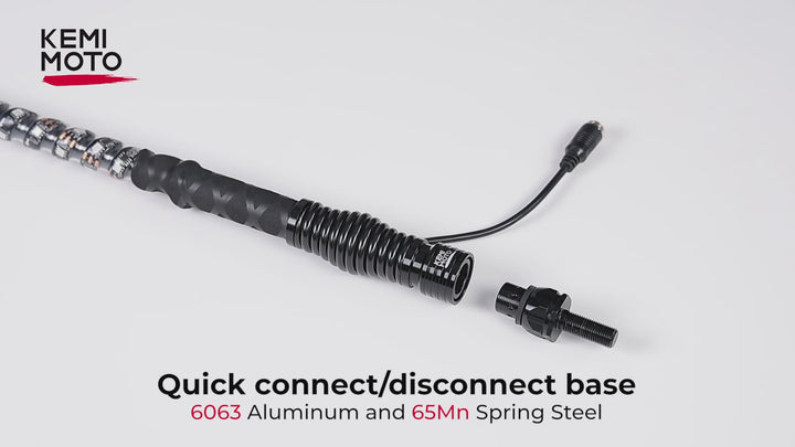 UTV/ATV Universal 3FT LED Whip Lights & Rock Lights Combo