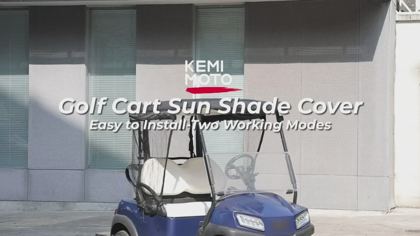 2 Passenger Golf Cart Sun Shade Cover Dual Anti-UV Protection