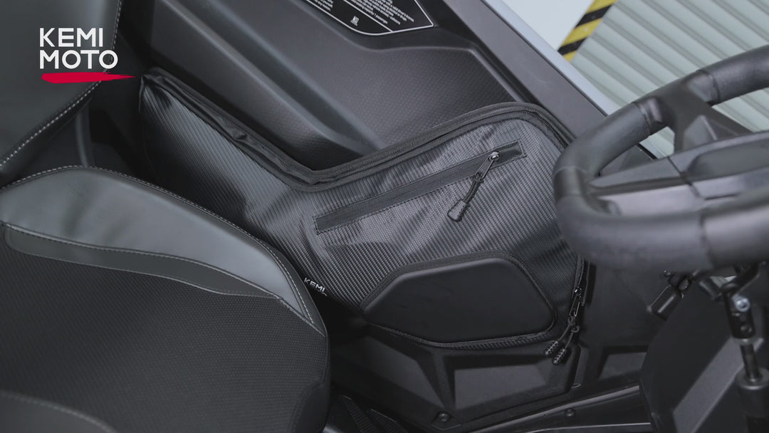 6 Q Front Door Bags with Knee Pads for 2025 Polaris RZR