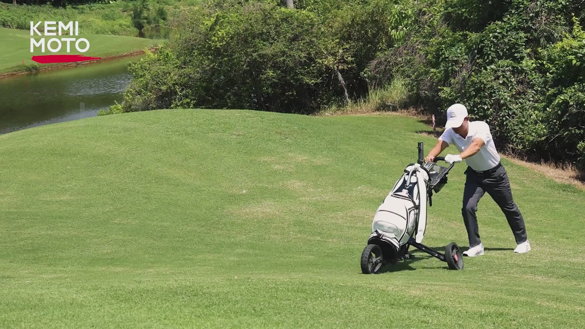 ApexAI Auto-Follow Electric Golf Push Cart with Remote Control