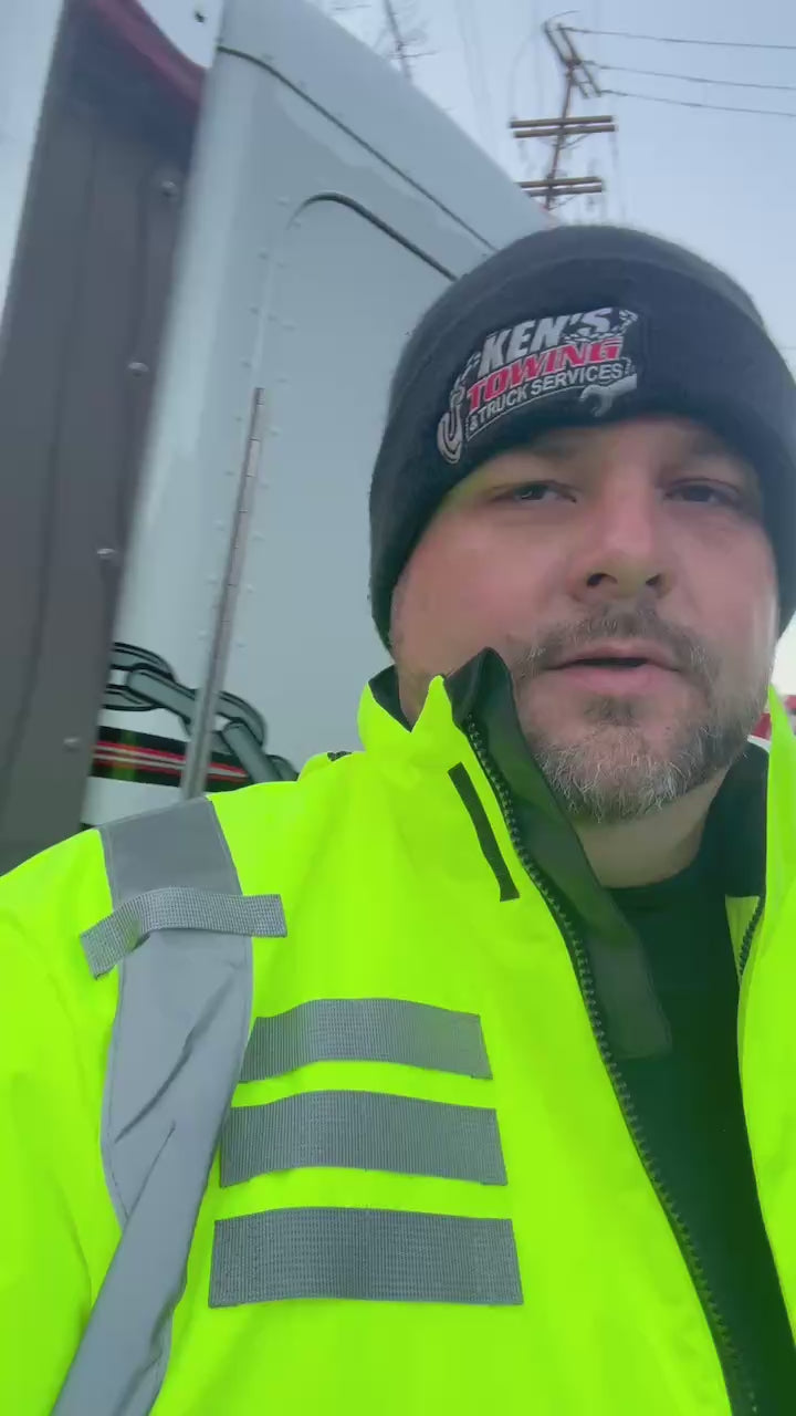 Men’s Heated Safety Jacket with Battery Waterproof Hi-Vis Winter Workwear