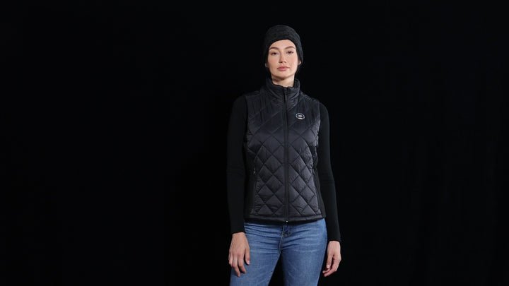 Women’s Heated Quilted Vest with APP Control & 10000mAh Battery Pack