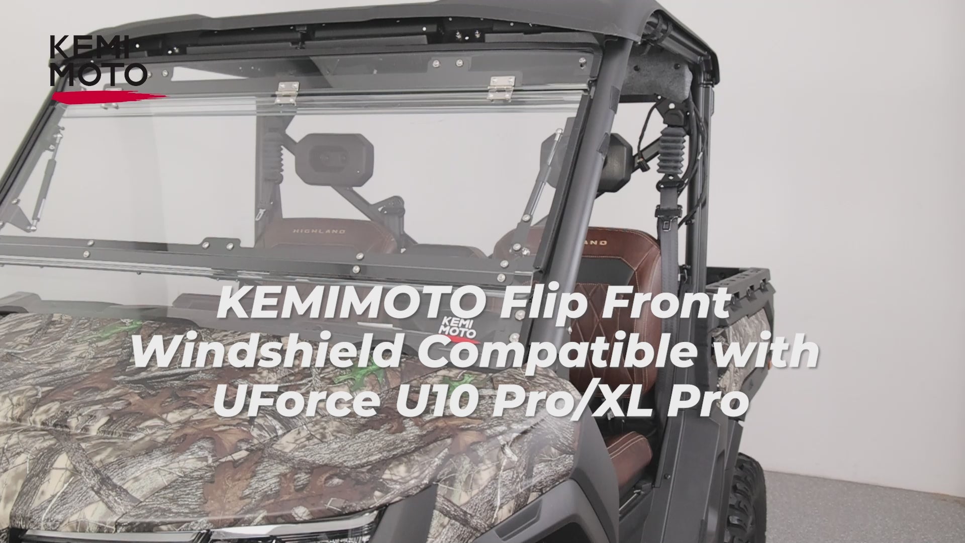 3-IN-1 Flip Windshield For CFMOTO UFORCE U10