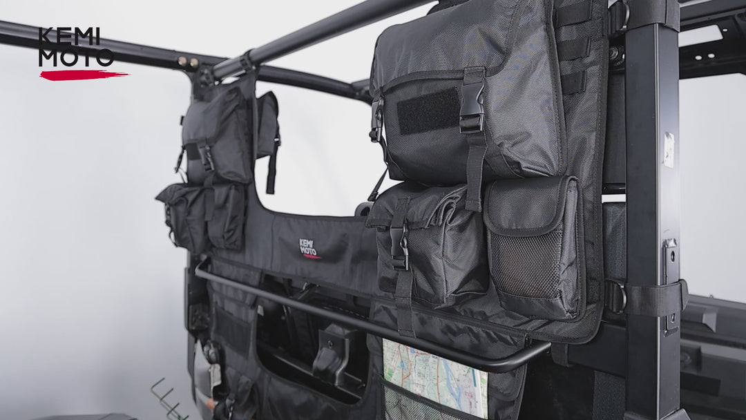 UTV Tool Bag Rack Heavy Duty Canvas Seat Back Rack for Polaris Ranger | Can Am | CFMOTO