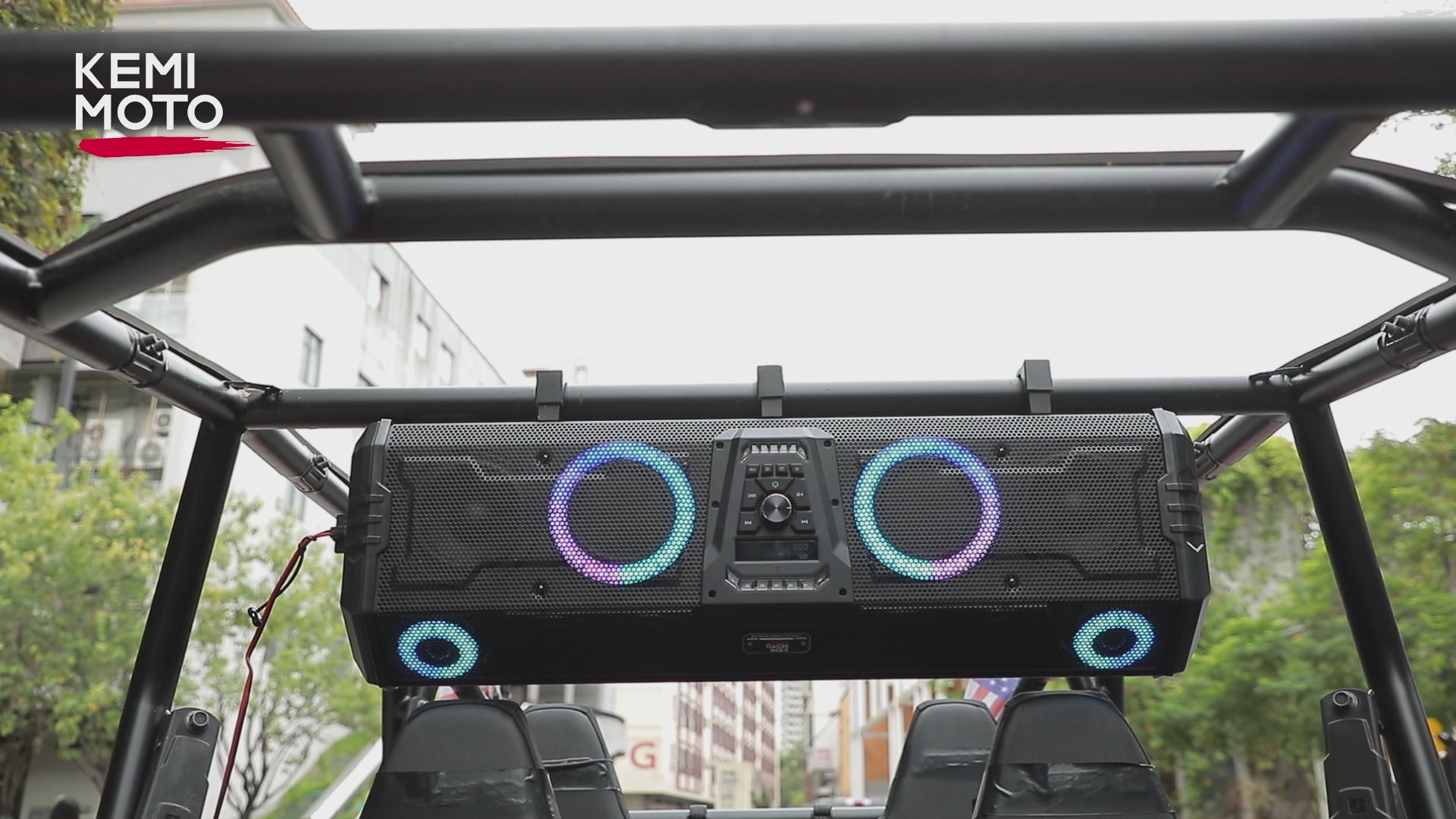 Midnight 90 Roof Soundbar For Can-am Polaris UTV Bluetooth 10 Speakers RGB Lights IP66 Waterproof Dustproof