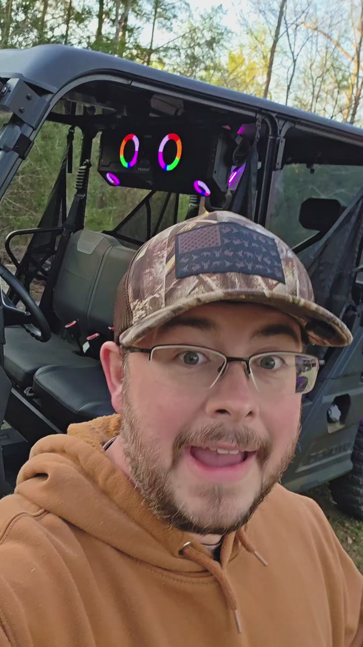 Midnight 90 Roof Soundbar For Can-am Polaris UTV Bluetooth 10 Speakers RGB Lights IP66 Waterproof Dustproof