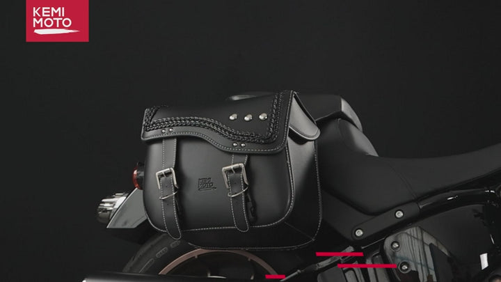 30L Motorcycle Synthetic Leather Saddlebag for Sportster Softail etc