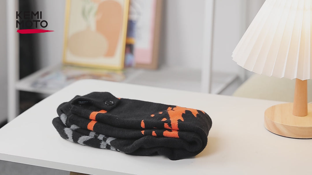 Unisex Heated Socks with APP Control Black Orange