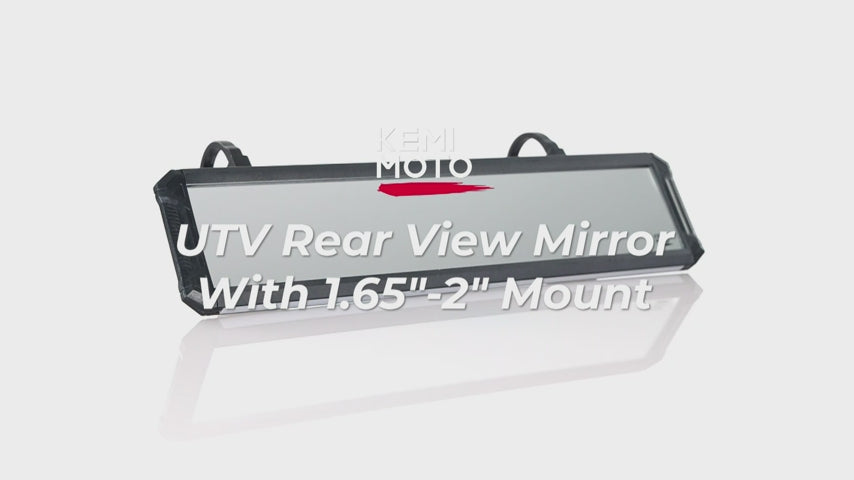 15" Ultra-Wide View UTV Aluminum Center Mirror with 1.65"-2" Sturdy Gear Clamp