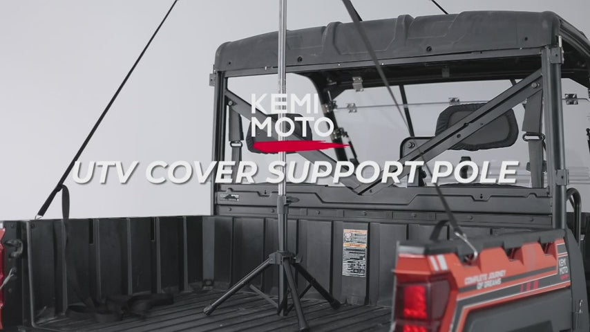 UTV Cover Support Poles with Metal Tripod Base For Can-Am, Polaris, Kawasaki