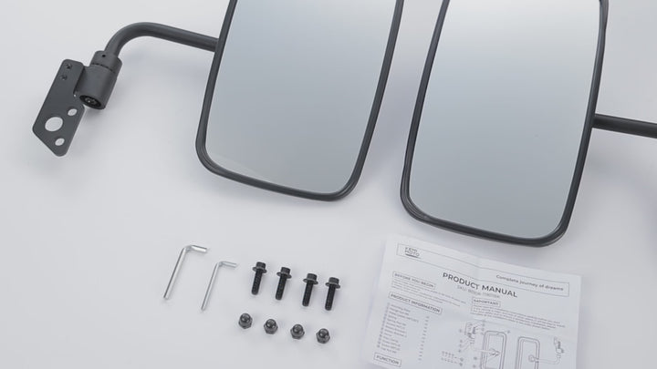 Set of Side View Mirrors for Kubota RTV X1100C