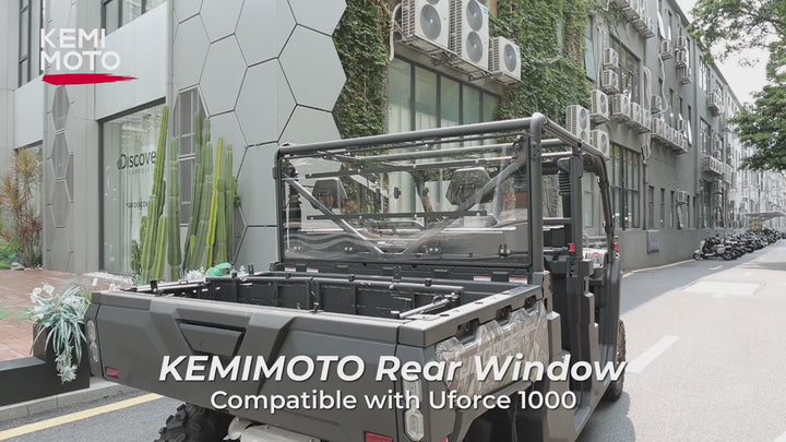 Vented Sliding No-Drill Rear Windshield for CFMOTO UForce 1000 / 1000XL