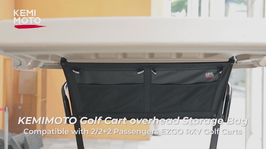 Golf Cart Overhead Storage Bag for 2/2+2 Passenger EZGO RXV