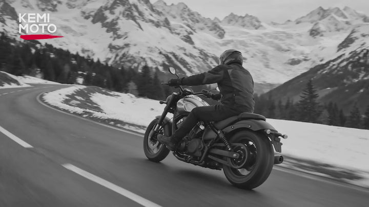 Heated Winter Motorcycle Riding Gloves  Gear with Magnetic Quick-Release Power Cable