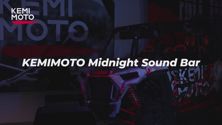 KEMIMOTO Midnight 40B 16'' 2-Speaker Louder RGB UTV Sound Bar (Built-in Battery)
