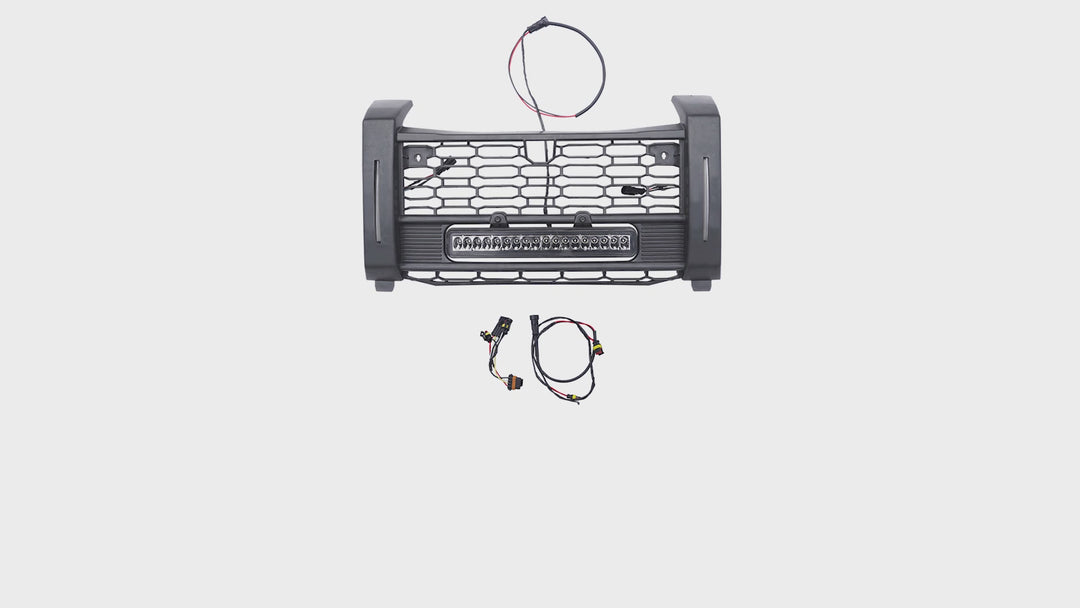 Front Mesh Grill with Accent Light for Polaris XPEDITION ADV/XP