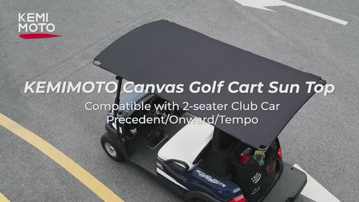 Canvas Universal Sun Top, 85" Extended Golf Cart Roof