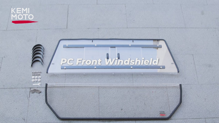 Full Rear Windshield with Sliding Window for Polaris RZR 570/Trail 570/800/900