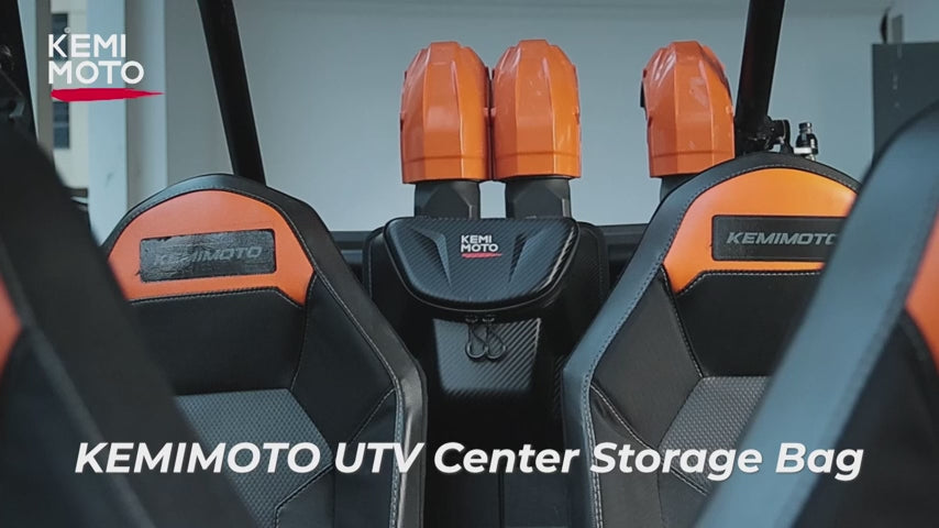 Upgraded EVA UTV Center Storage Bag with PVC Zippers for Polaris RZR