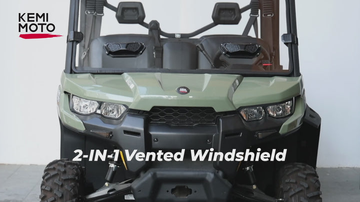 Parabrisas delantero ventilado para Can-Am Defender HD5/HD8/HD10/MAX (2016-2026)