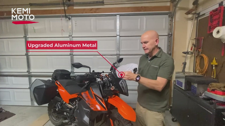  KEMIMOTO Motorcycle Windshield Upgraded Aluminum Metal