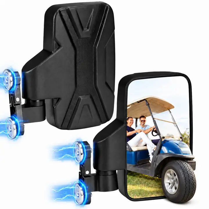 Magnetic Golf Cart Side Mirrors, Universal Rear View Mirrors